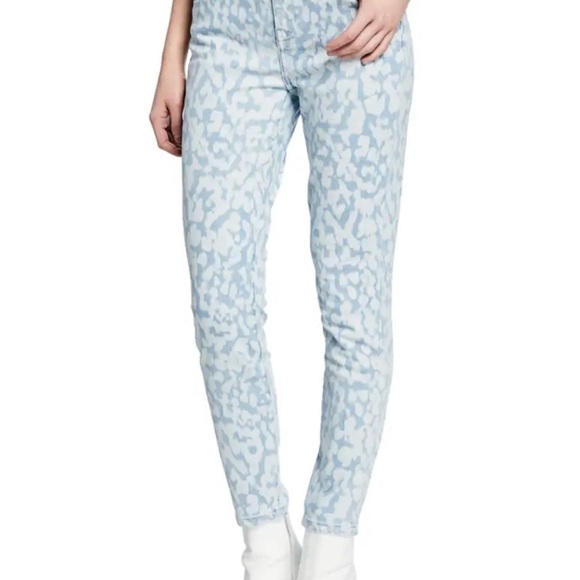 Current Elliott Womens High Waist Stiletto Leopard Ankle Skinny Jeans - Picture 9 of 15